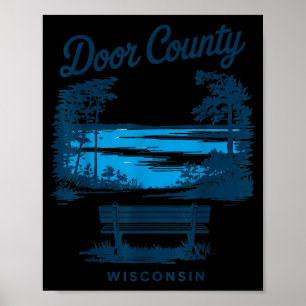 Poster Comté de Door, Wisconsin, vue panoramique de voyag
