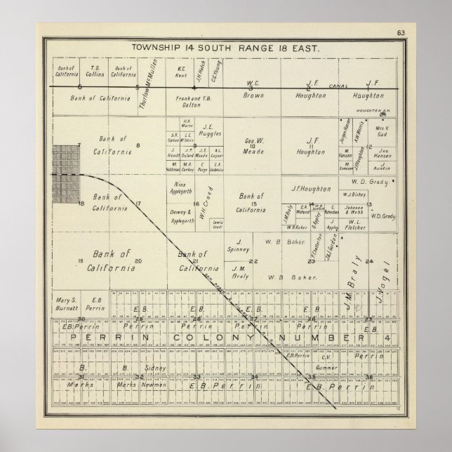 Poster Comté de Fresno, Californie (Devant)
