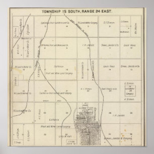 Poster Comté de Fresno, Californie 23