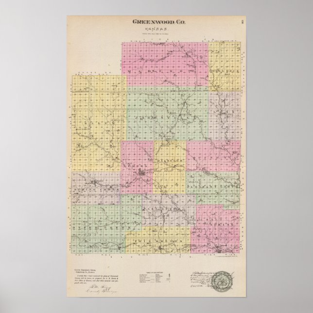 Poster Comté de Greenwood, Kansas (Devant)