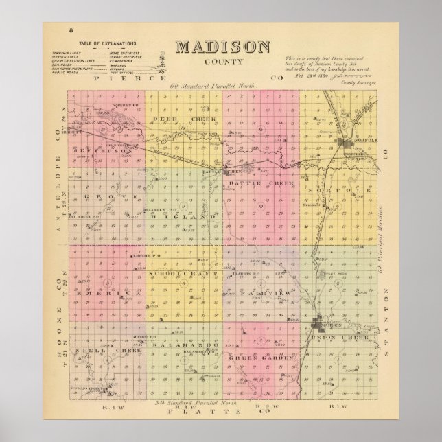 Poster Comté de Madison (Devant)