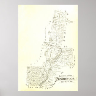 Poster Comté de Penobscot, Maine