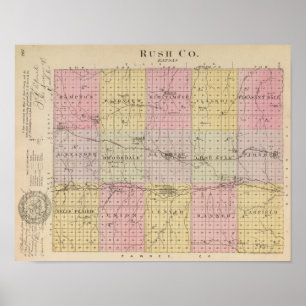 Poster Comté de Rush, Kansas