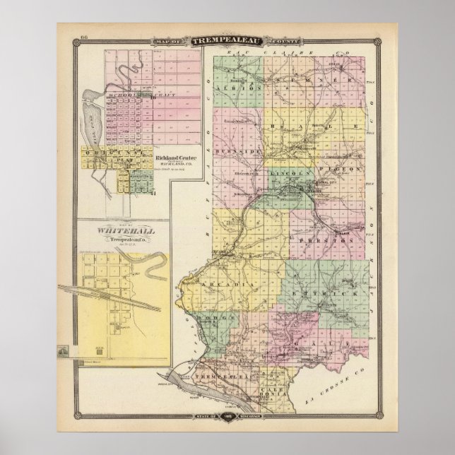 Poster Comté de Trempealeau, Wisconsin (Devant)