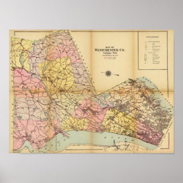 Poster Comté de Westchester, New York (Devant)