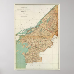 Poster Comtés de Jefferson, Saint-Laurent