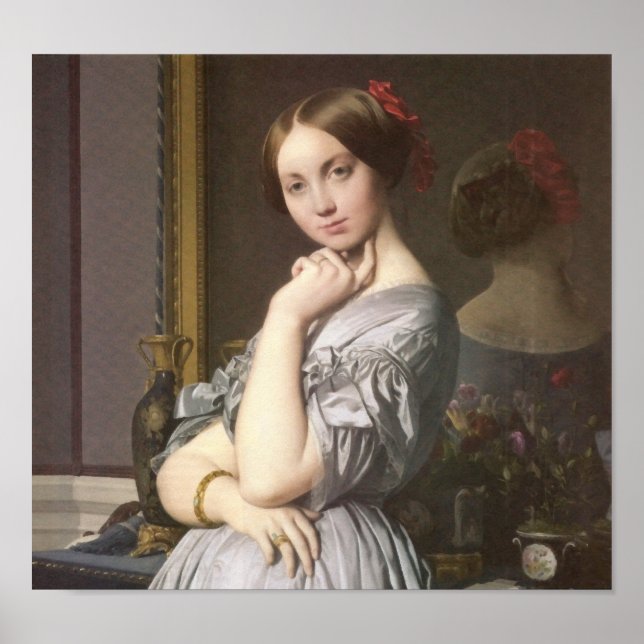 Poster Comtesse d'Haussonville (détail), Ingres (Devant)