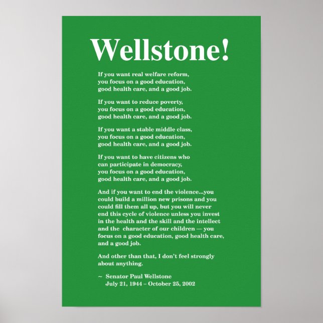 Poster Concentrez-vous sur une bonne éducation... Wellsto (Devant)
