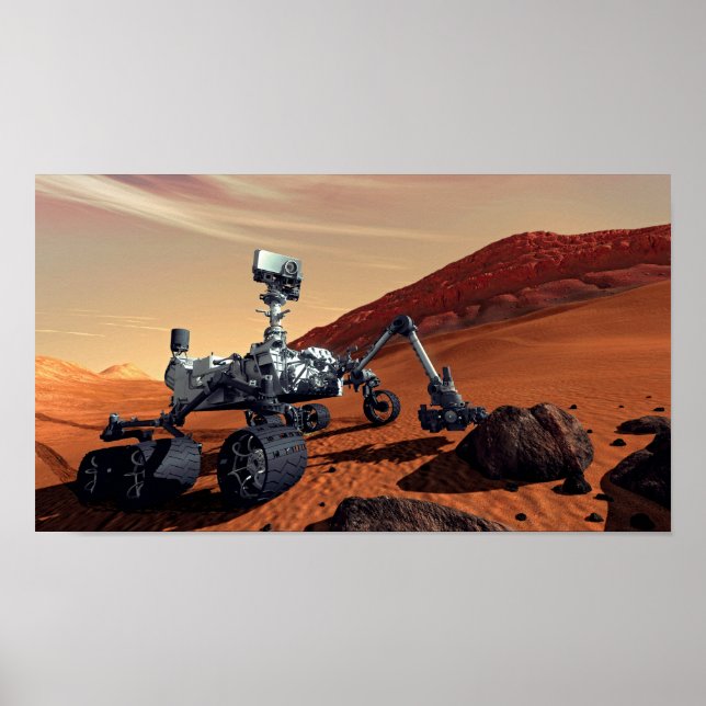 Poster Concept artiste de la NASA Mars Curiosity Rover (Devant)