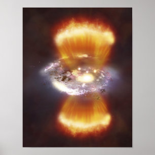 Poster Concept artistique d'une galaxie