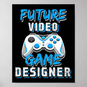 Poster Concepteur de jeux vidéo Anniversaire Jeu de maill
