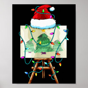 Poster Concepteur de peintre de Noël _ Santa Xmas Peintre