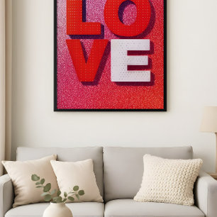 Poster Conception abstraite de la Saint-Valentin en typog