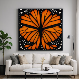 Poster Conception Abstraite de Papillon Monarque