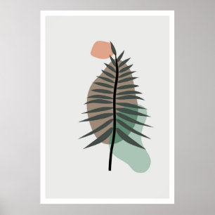 Poster Conception Abstraite des feuilles