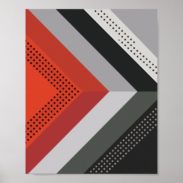 Poster Conception abstraite des flèches géométriques (Devant)