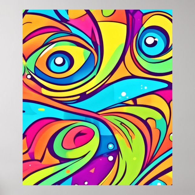 Poster Conception Abstraite des yeux (Devant)