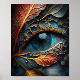Poster Conception Abstraite des yeux