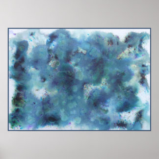 Poster Conception abstraite en bleu.