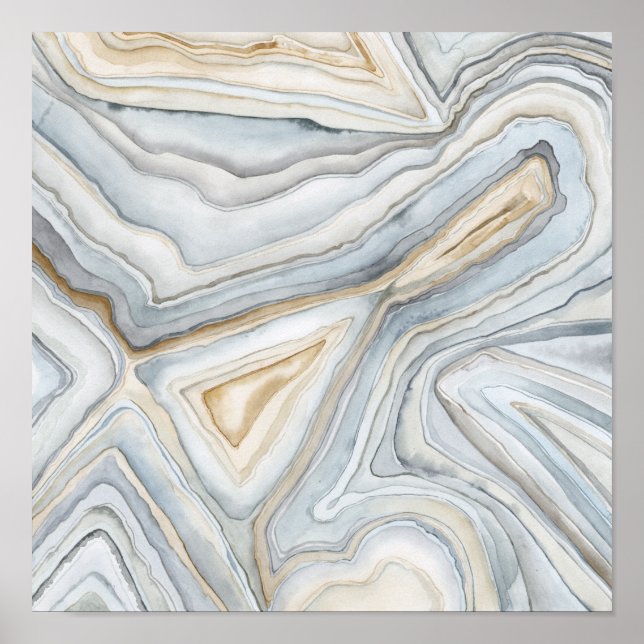 Poster Conception abstraite en marbre gris (Devant)