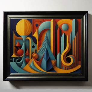 Poster Conception abstraite moderne Cubisme Surréalisme 4