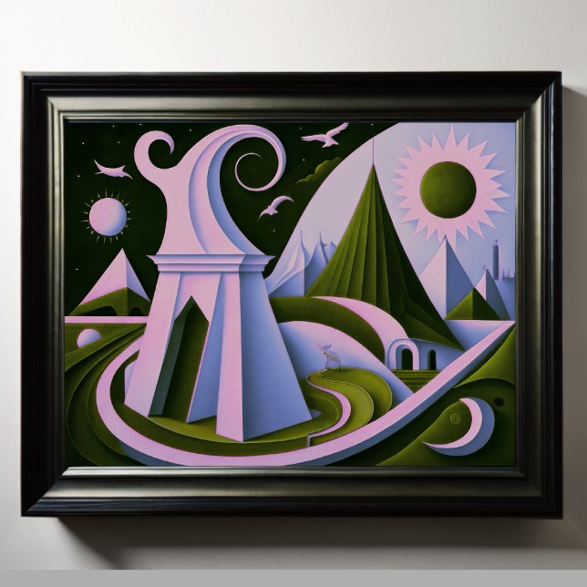 Poster Conception abstraite moderne Cubisme Surréalisme 4 (Créateur téléchargé)