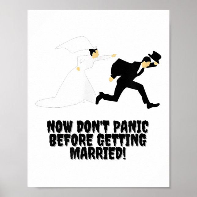 Poster Conception amusante _ La mariée poursuit sa mariée (Devant)