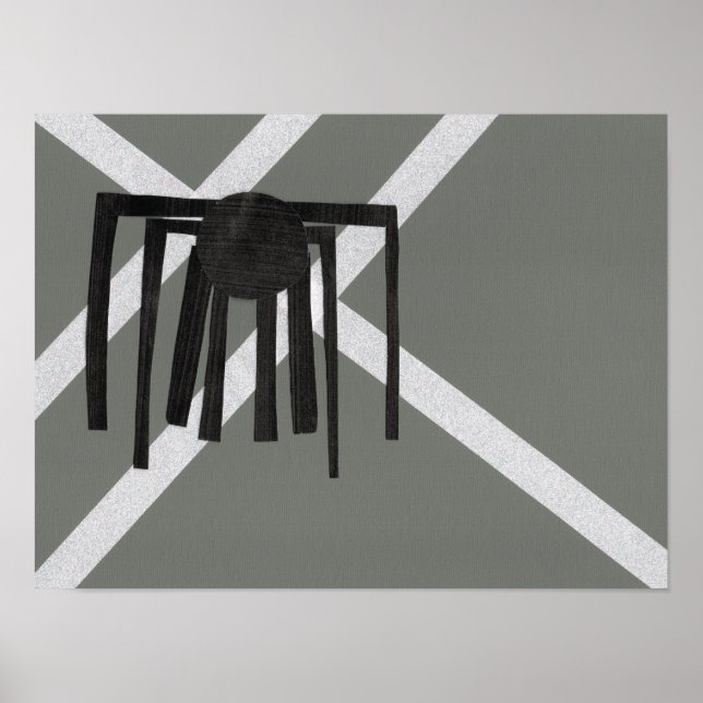 Poster Conception araignée géométrique (Devant)
