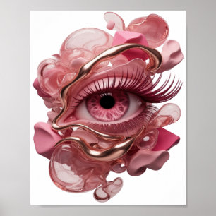 Poster Conception ART ABSTRAIT Or frais