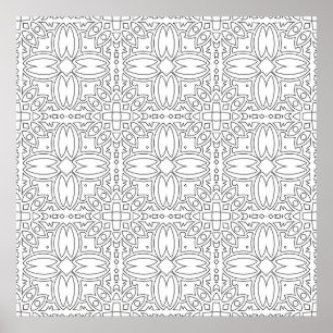 Poster Conception artistique de motifs symétriques de car