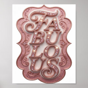 Poster Conception audacieuse rose CRISP FABULEUSE