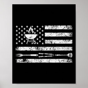 Poster Conception BBQ drôle de viande fumée1
