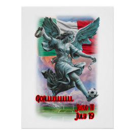 Poster Conception colorée de l'Ange de l'Indépendance sur