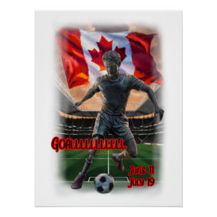 Poster Conception Colorée sur une Célébration de Football