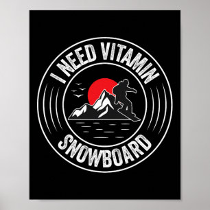 Poster Conception cool Snowboard Pour Hommes Femmes Snowb