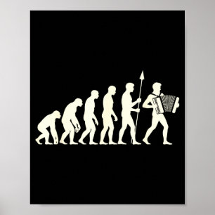 Poster Conception d'accordéon pour hommes femmes accordéo