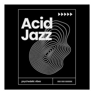 Poster conception d'affiche de musique Acid Jazz