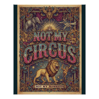 Conception d'affiche – Pas Mon Cirque – Lions & Él