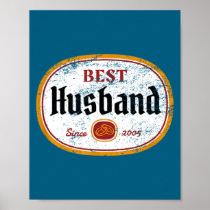 Poster Conception d'anniversaire de mariage d'homme depui