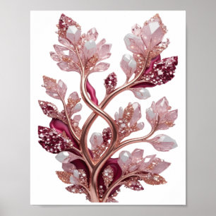 Poster Conception d'ART ABSTRAIT en Argent Moderne