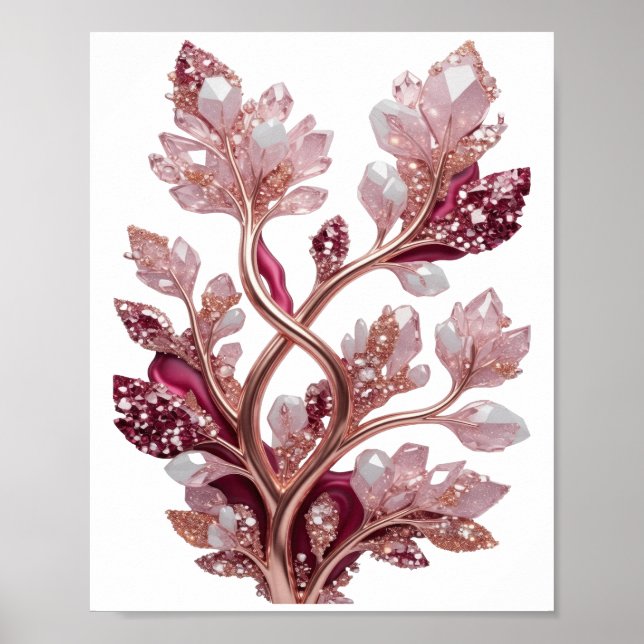 Poster Conception d'ART ABSTRAIT en Argent Moderne (Devant)
