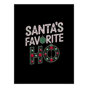 Poster Conception d'Art numérique Ho favori père Noël