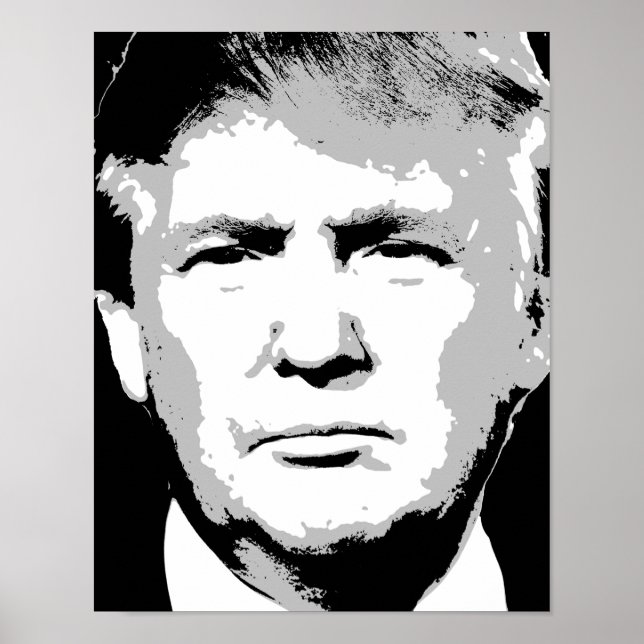 POSTER CONCEPTION DE BLOC DE DONALD TRUMP (Devant)