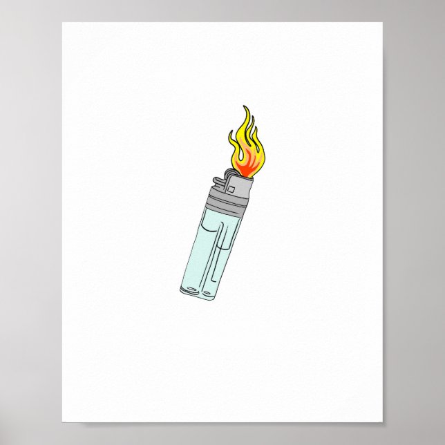 Poster Conception de briquet et de flamme (Devant)