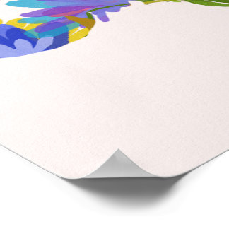 Poster Conception de cerveau floral