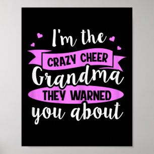 Poster Conception de cheerleading pour une grand-mère che