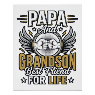 Poster Conception de chemise Papa et petit-fils meilleurs