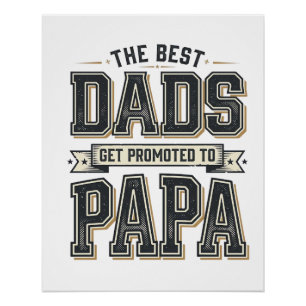 Poster Conception de chemise Vintage Best Dads promus Pap