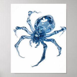 Poster Conception de citation d'araignée d'eau argentée E