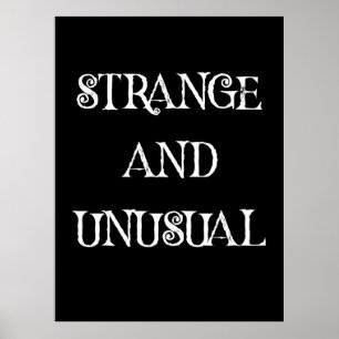 Poster Conception de citation gothique étrange et inhabit